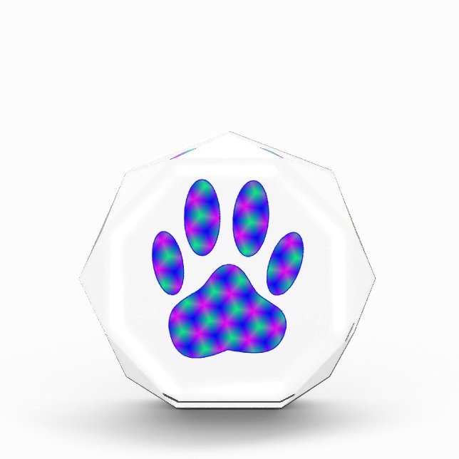 Cosmic Paw Print Acrylic Award (Front)