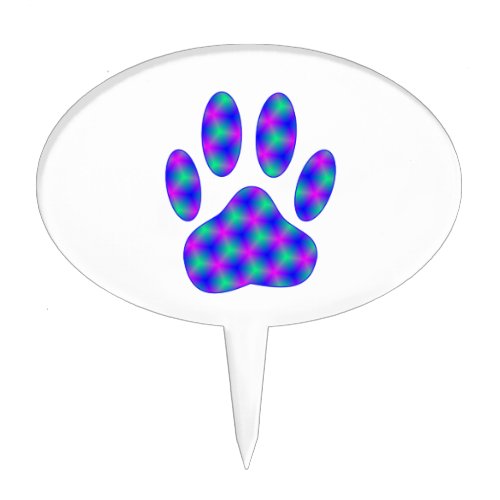 Cosmic Paw Print Cake Topper