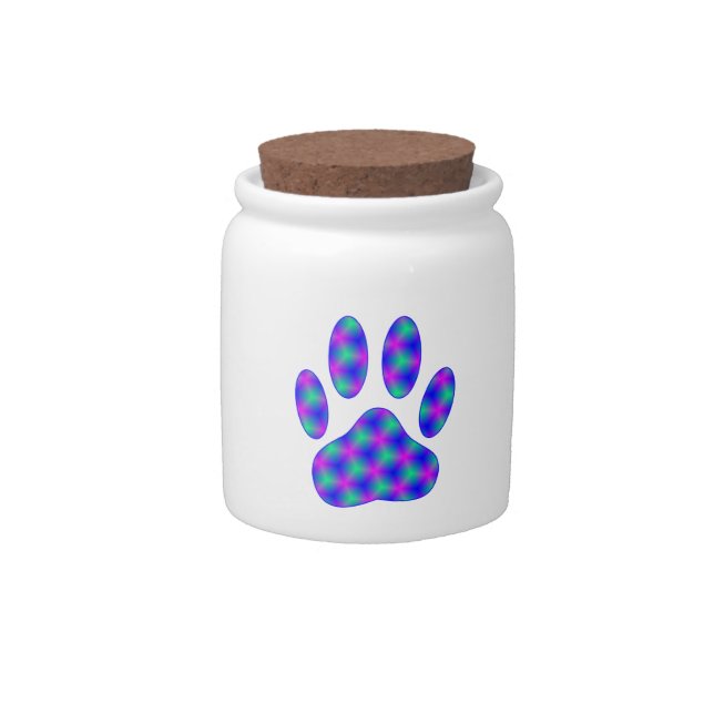Cosmic Paw Print Candy Jar (Front)