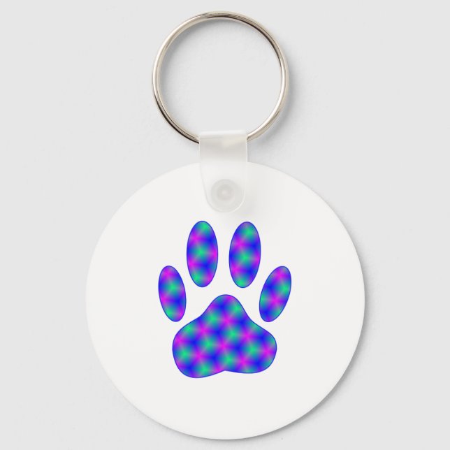 Cosmic Paw Print Keychain (Front)