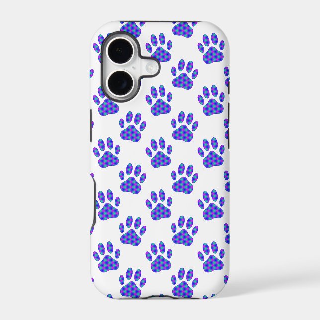 Cosmic Paw Print Pattern Iphone Case (Back)