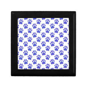 Cosmic Paw Print Pattern Jewelry Box