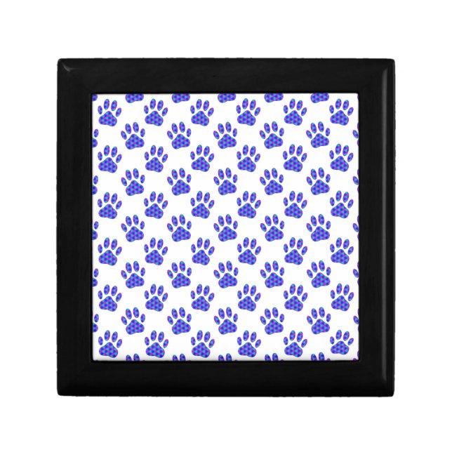 Cosmic Paw Print Pattern Jewelry Box (Front)