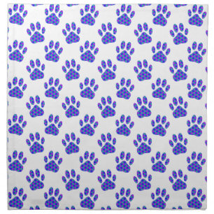 Cosmic Paw Print Pattern Napkin