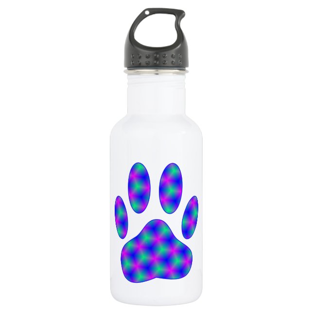 Cosmic Paw Print Stainless Steel Water Bottle (Front)