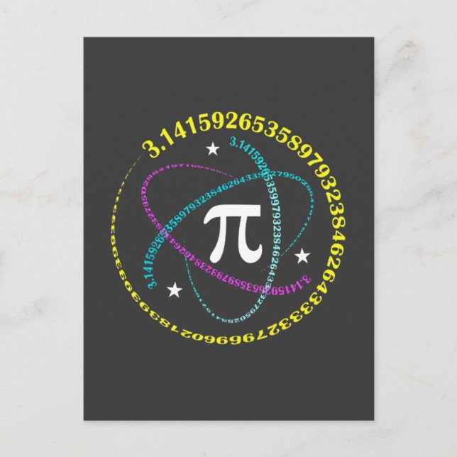 Cosmic Pi Day Shirt – Galaxy Math Design – 3.14159 Postcard (Front)