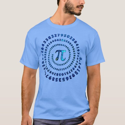 Cosmic Pi Spiral Mathematics Pi Day Universe Galax T_Shirt