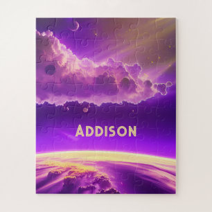 Cosmic Pink and Purple Amazing Magic Fun Universe Jigsaw Puzzle