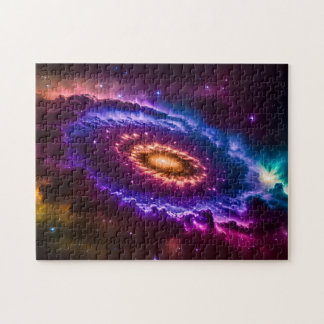 Cosmic Pink & Purple Fun Galaxy inside Universe Jigsaw Puzzle