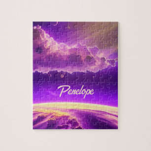 Cosmic Pink Purple Fun Magic Amazing Outer Space Jigsaw Puzzle
