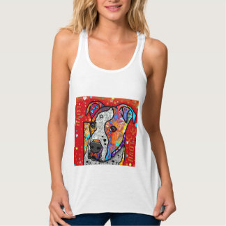Cosmic Pit Bull - Bright Colorful - Gift Idea Tank Top