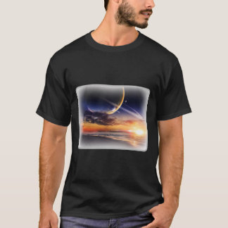 Cosmic Planet Horizon Basic Dark T-Shirt