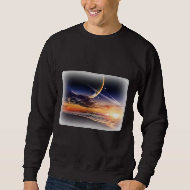 Cosmic Planet Horizon Basic Sweatshirt (Front)