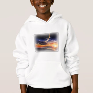Cosmic Planet Horizon Kids Pullover Hoodie