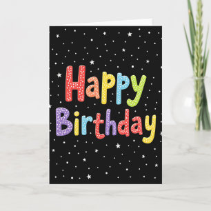 Cosmic Polka Birthday Card