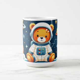 Cosmic Porcelain Astronaut Bear Coffee Mug