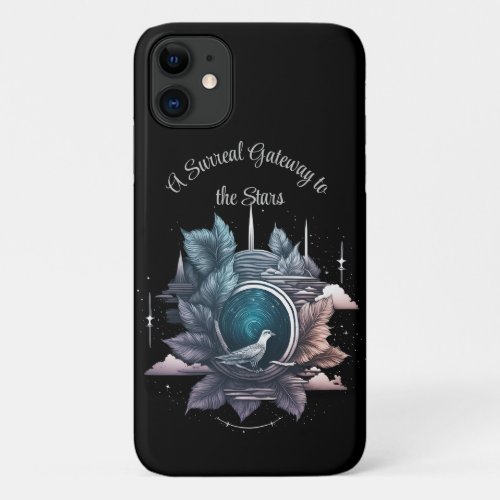 Cosmic Portal A Surreal Gateway to the Stars iPhone 11 Case