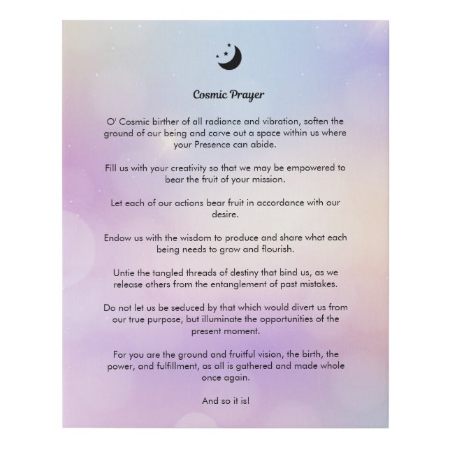 Cosmic Prayer Canvas Wall Art (Front)