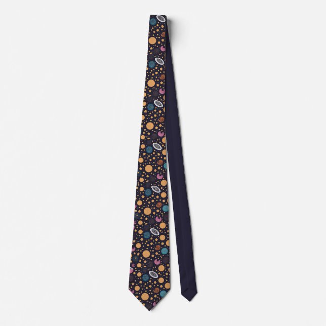 Cosmic print  neck tie (Front)