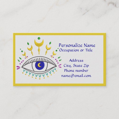 Cosmic Psychic Eye Spiritual Metaphysical  Business Card