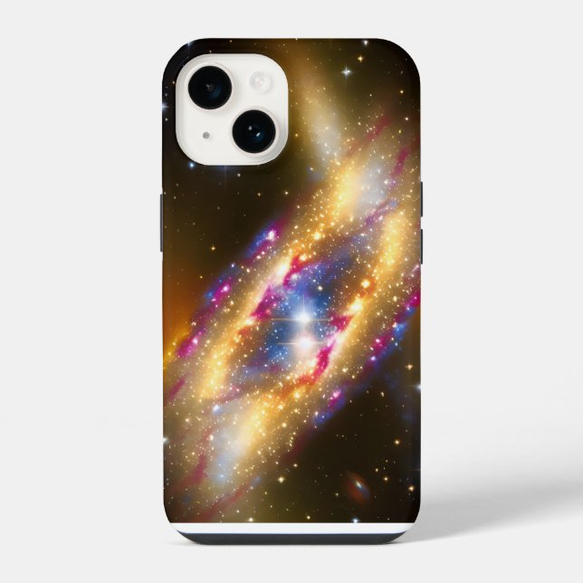 Cosmic Purple Blue Big Bang Exploding Wow Galactic Iphone Case (Back)
