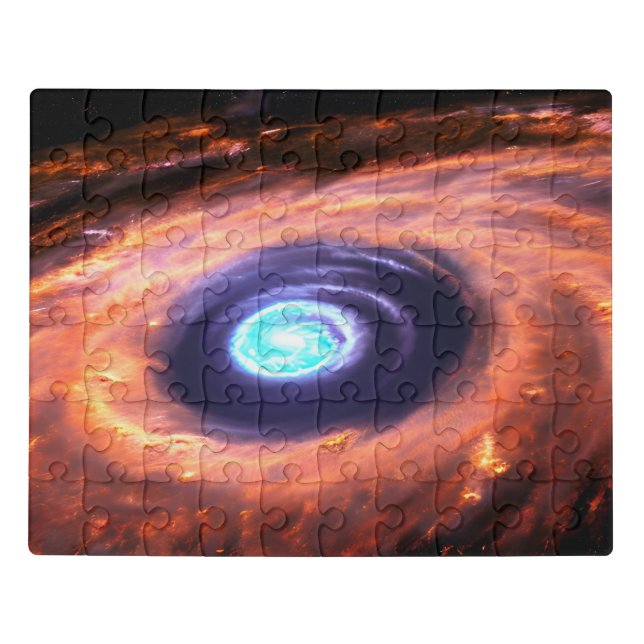 Cosmic purple blue blackhole spinning outer space jigsaw puzzle (Puzzle Horizontal)