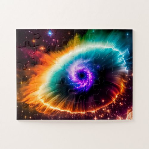 Cosmic Purple Eye in the Sky of Fun Outer Space Jigsaw Puzzle