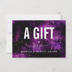 Cosmic Purple Galaxy Night Beauty Salon Sparkles