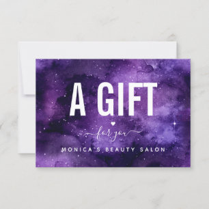 Cosmic Purple Galaxy Night Sky Beauty Salon Makeup