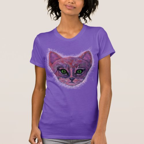 Cosmic Purple Kitten T_Shirt
