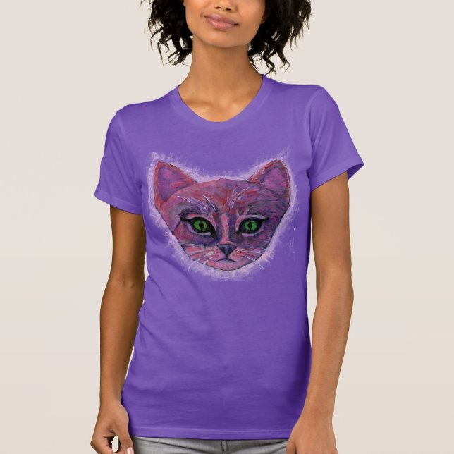 Cosmic Purple Kitten T-Shirt (Front)