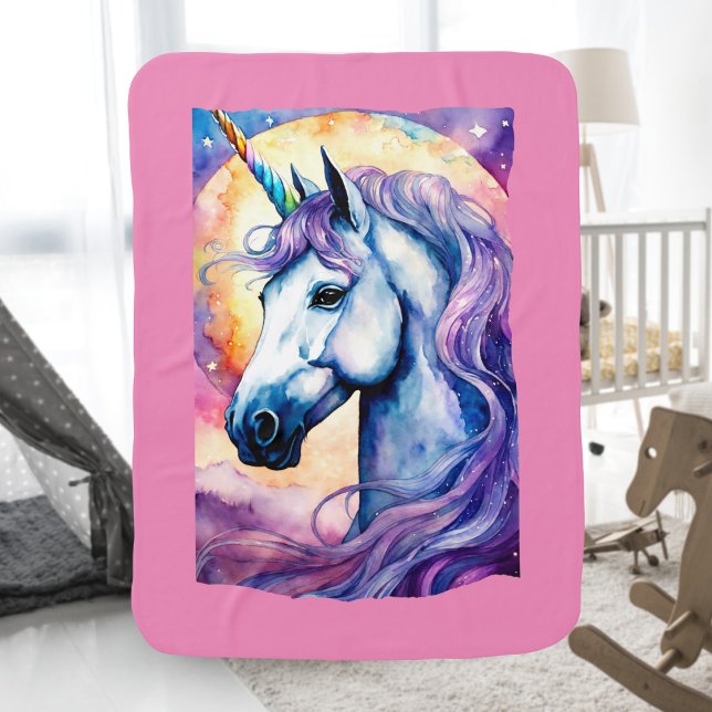 Cosmic Purple Unicorn Baby Blanket (Creator Uploaded)