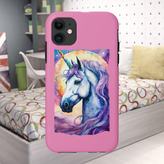 Cosmic Purple Unicorn iPhone / iPad case