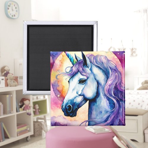 Cosmic Purple Unicorn Magnet