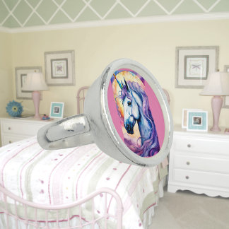 Cosmic Purple Unicorn Photo Ring