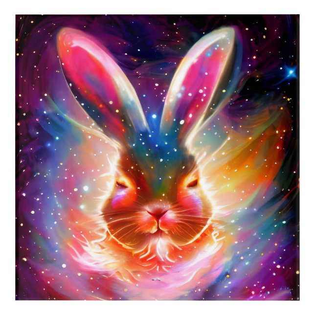 Cosmic Rabbit Acrylic Print (Front)