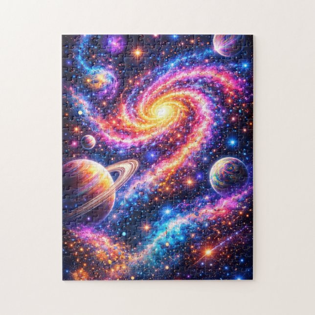 Cosmic Radiance Galaxy Jigsaw Puzzle (Vertical)