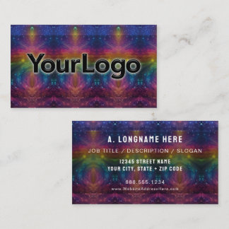 Cosmic Rainbow Galaxy Reiki Healer Company Logo Business Card