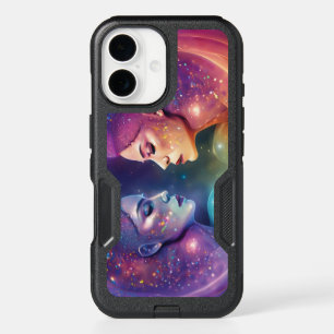 Cosmic Rainbow Lovers Feminine Energy Galaxy Dream iPhone 16 Case