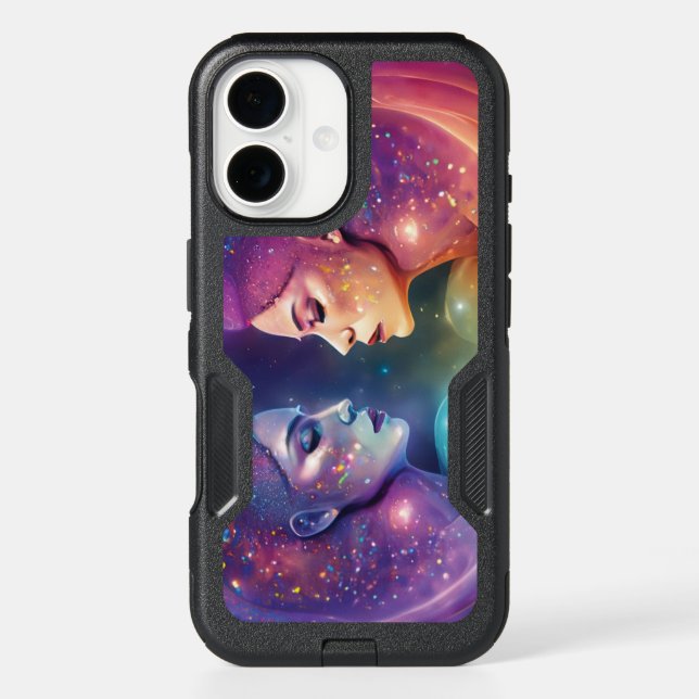 Cosmic Rainbow Lovers Feminine Energy Galaxy Dream Otterbox iPhone Case (Back)