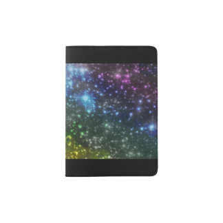 Cosmic rainbow stars passport holder