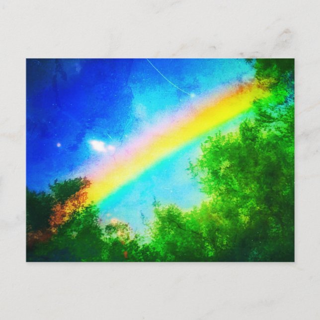 COSMIC RAINBOW Verde Postcard (Front)