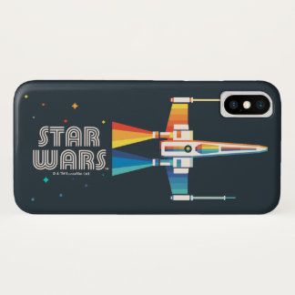 Cosmic Rainbow X-Wing Starfighter iPhone X Case