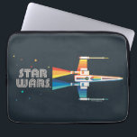 Cosmic Rainbow X-Wing Starfighter Laptop Sleeve<br><div class="desc">Star Wars: Cosmic Rainbow | Check out this retro rainbow colored X-Wing Starfighter flying through the stars, featuring the Star Wars logo! | The X-Wing starfighter is speeding into Zazzle's officially licensed Star Wars store. The most versatile vessel in the Rebel fleet, this starfighter is the perfect balance of speed...</div>