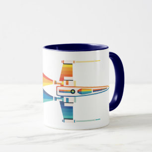 Cosmic Rainbow X-Wing Starfighter Mug