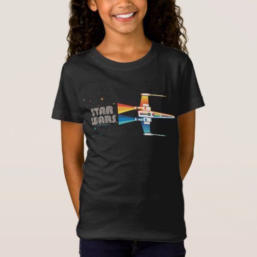 Cosmic Rainbow X_Wing Starfighter T_Shirt