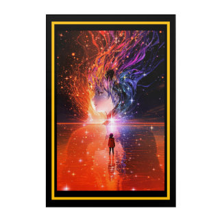 Cosmic Reflection – Surreal Anime-Inspired Acrylic Acrylic Print