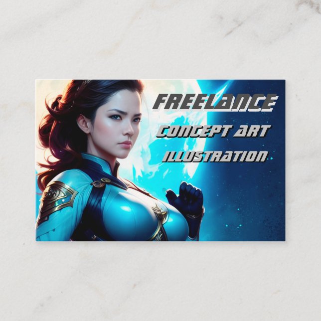 Cosmic Retro 50's Sci-Fi Nova Space Ranger Business Card (Front)