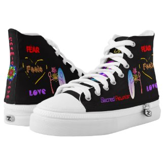 Cosmic Reunion: Fear Feels Love High Top Shoes