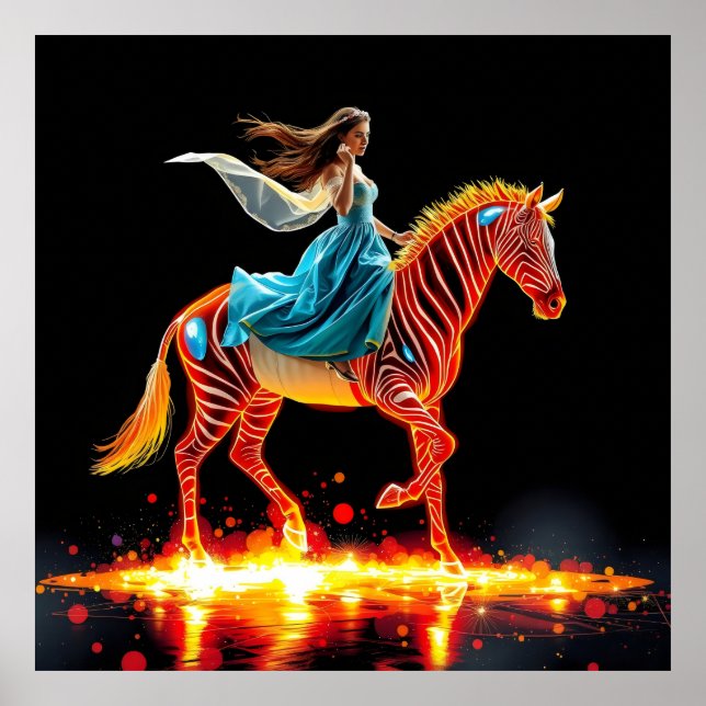 Cosmic Rider: A Blaze of Elegance Poster (Front)
